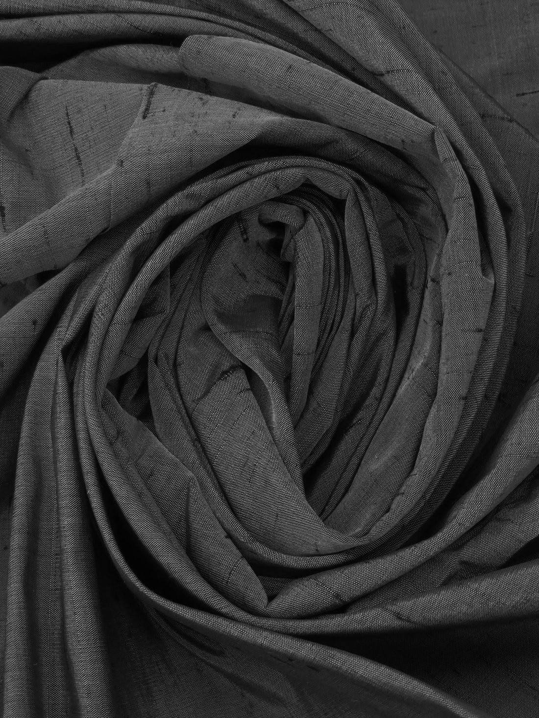 Dark Gray 100% Silk Dupioni 54W