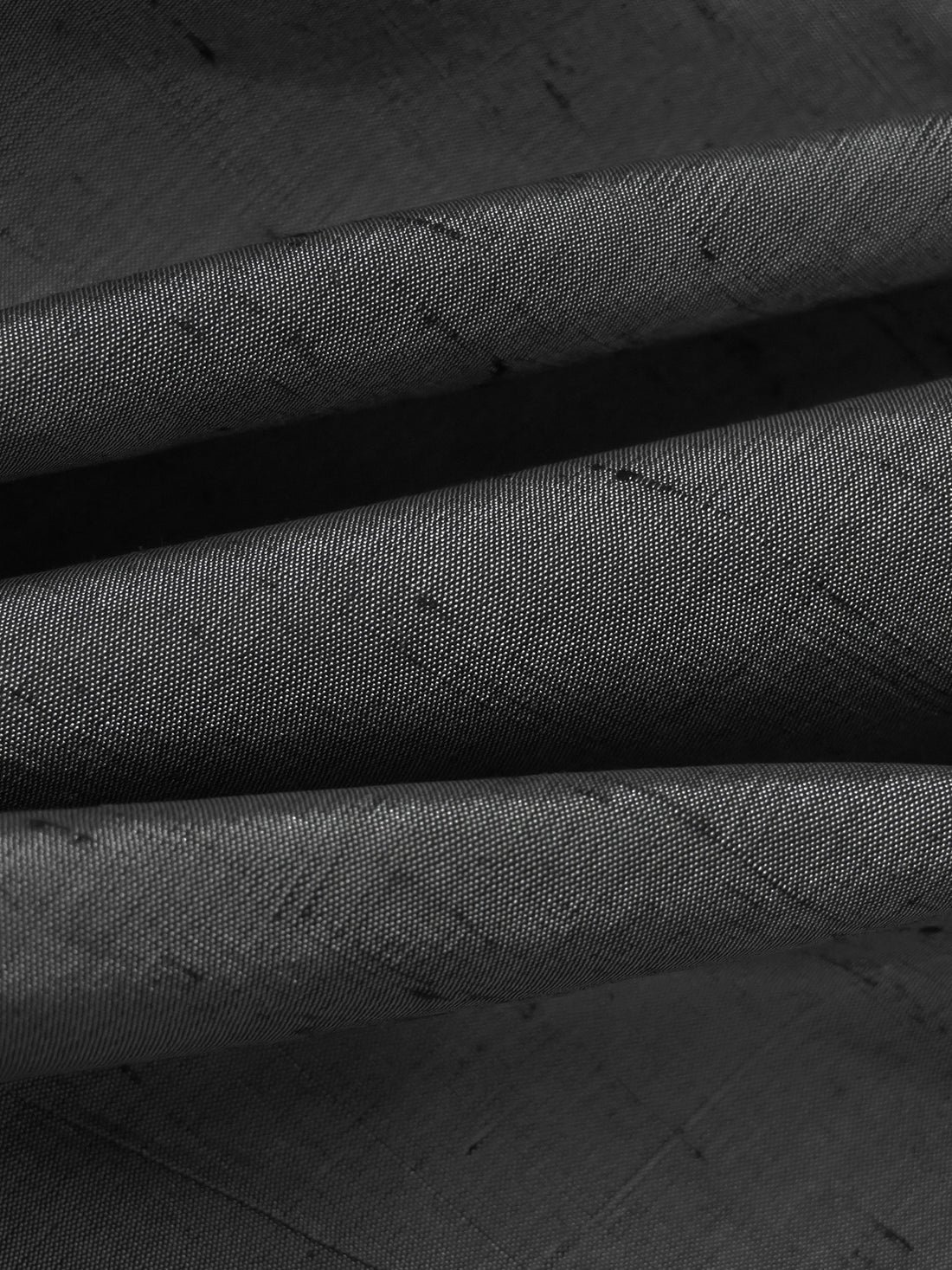 Dark Gray 100% Silk Dupioni 54W