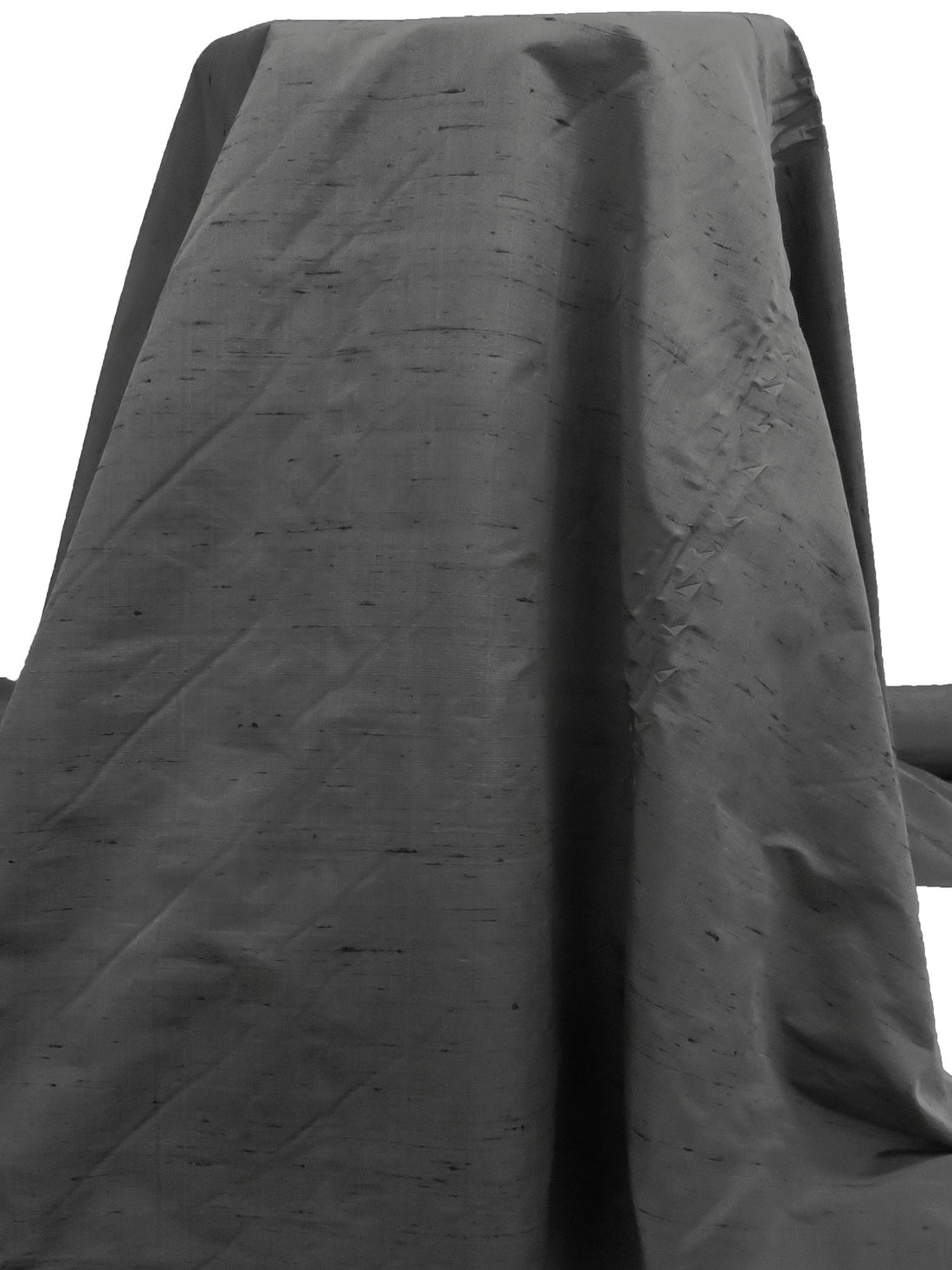 Dark Gray 100% Silk Dupioni 54W
