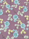 Dusty Orchid Purple/Pacific Blue/Butter Yellow/Multi 100% Rayon Floral Print Challis 54W