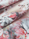 Dusty Peach/Vivid Flamingo/Sterling Gray/Multi 100% Rayon Floral Print Challis 56W