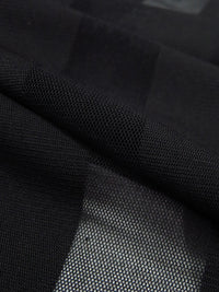 Black Polyester/Lycra Vertical Stripe Burnout Mesh Knit 56W