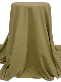 Dark Tan 100% Silk Suiting - NY Designer - 55W