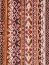 Cinnamon/Flamingo/White/Multi Polyester/Lycra Vertical Folk Stripe Print Double Brushed Knit 58W