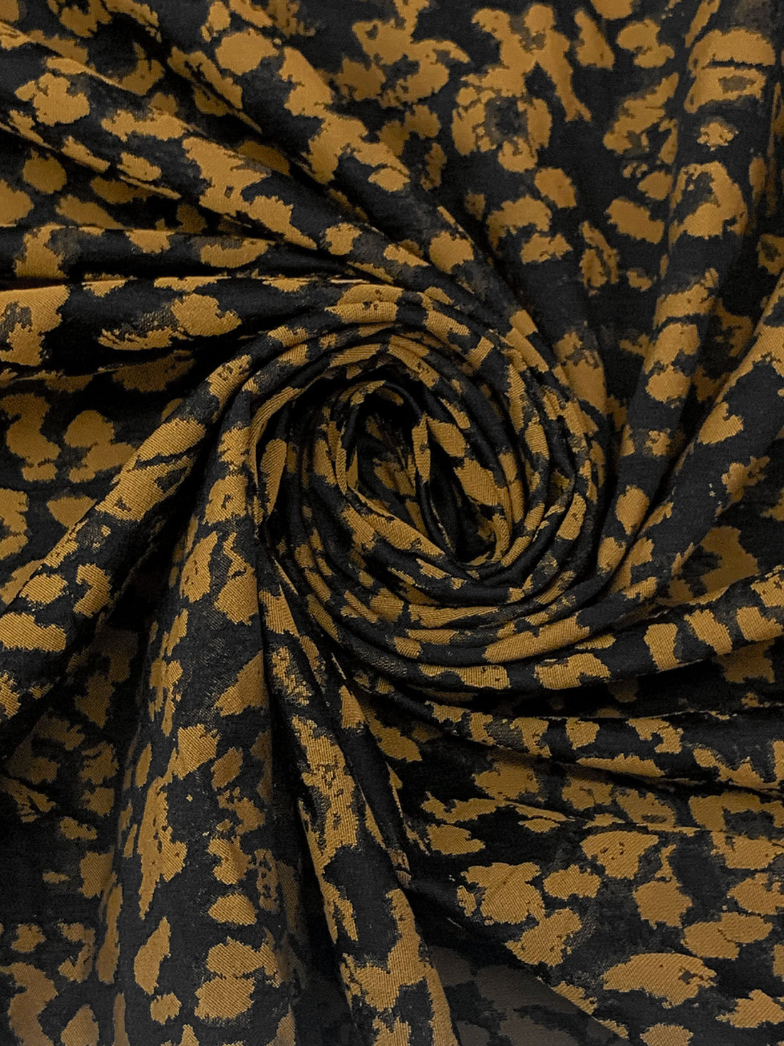 Butter Rum/Black 100% Polyester Animal Jacquard Woven - NY Designer - 56W
