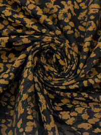 Butter Rum/Black 100% Polyester Animal Jacquard Woven - NY Designer - 56W