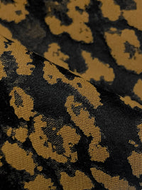 Butter Rum/Black 100% Polyester Animal Jacquard Woven - NY Designer - 56W