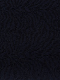 Dark Navy Rayon/Nylon/Lycra Animal-Look Weave Stretch Bengaline Suiting - NY Designer - 58W