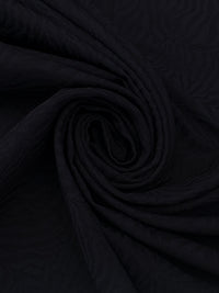 Dark Navy Rayon/Nylon/Lycra Animal-Look Weave Stretch Bengaline Suiting - NY Designer - 58W