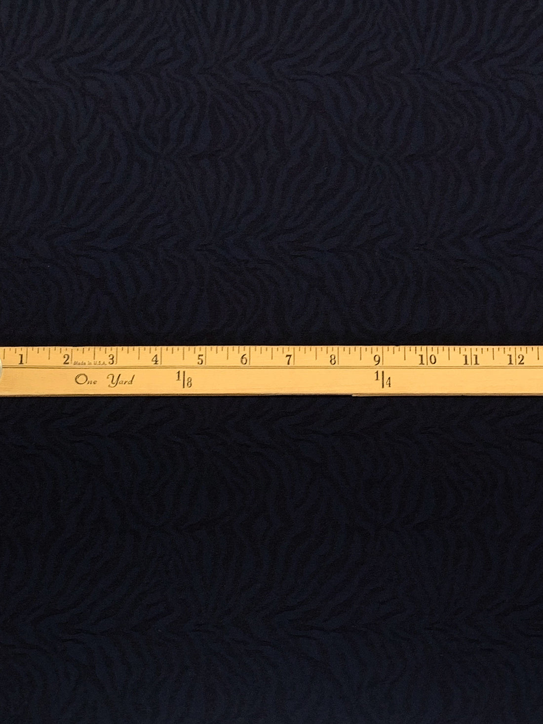 Dark Navy Rayon/Nylon/Lycra Animal-Look Weave Stretch Bengaline Suiting - NY Designer - 58W
