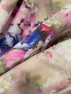 Dark Vanilla/Deep Blue//Pink Lilac/Multi 100% Rayon Floral Print Challis 56W