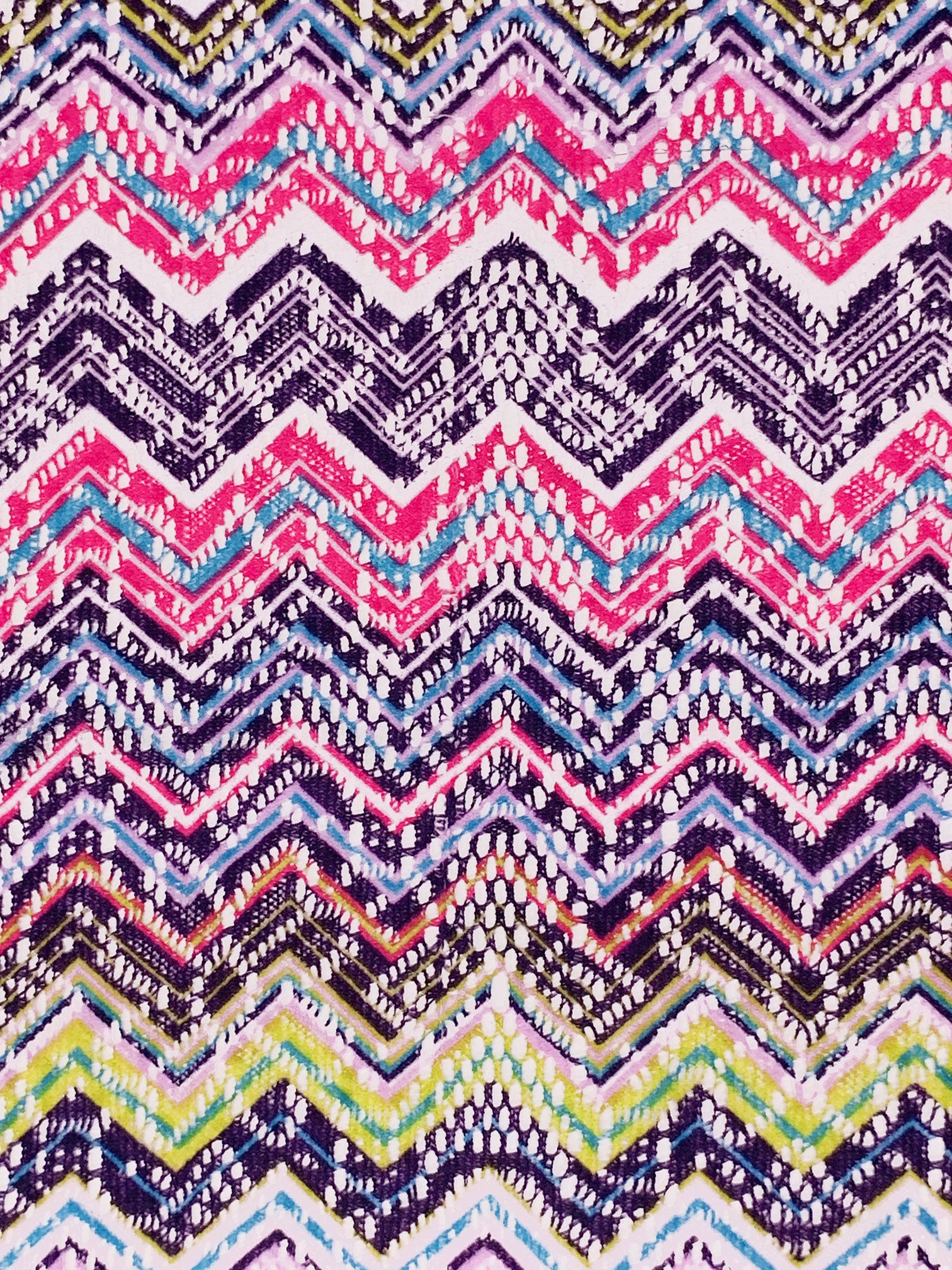 Cerise Pink/Dark Purple/White/Multi 100% Polyester Missoni-Look