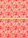 Peachy Pink/Strawberry Red/Multi 100% Rayon Floral Print Challis 60W