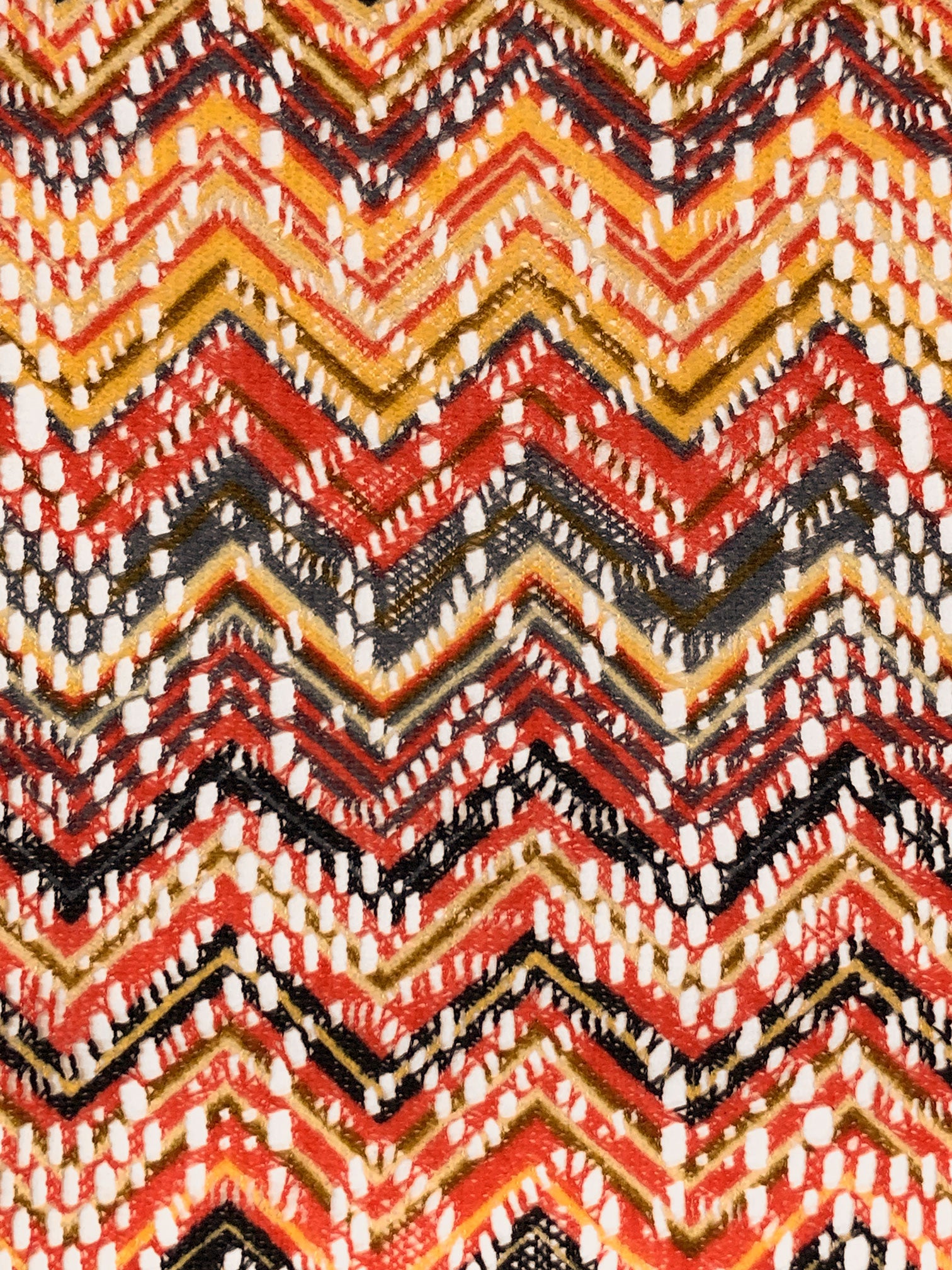 Orange Soda/Black/Dusty Plum/Multi 100% Polyester Missoni-Look