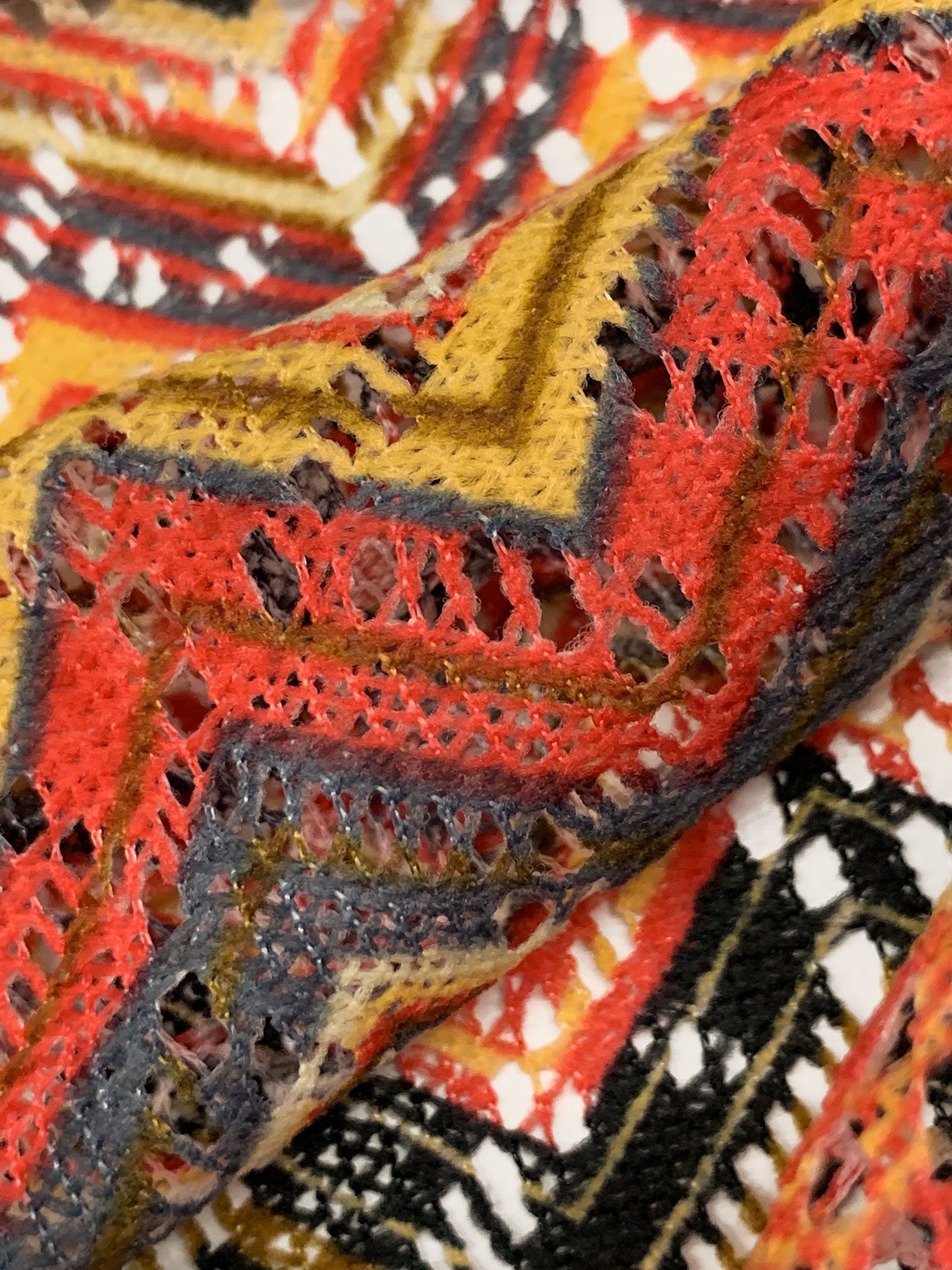 Orange Soda/Black/Dusty Plum/Multi 100% Polyester Missoni-Look