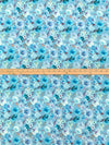 Sky Blue/White/Laurel Green/Multi 100% Rayon Floral Print Challis 60W