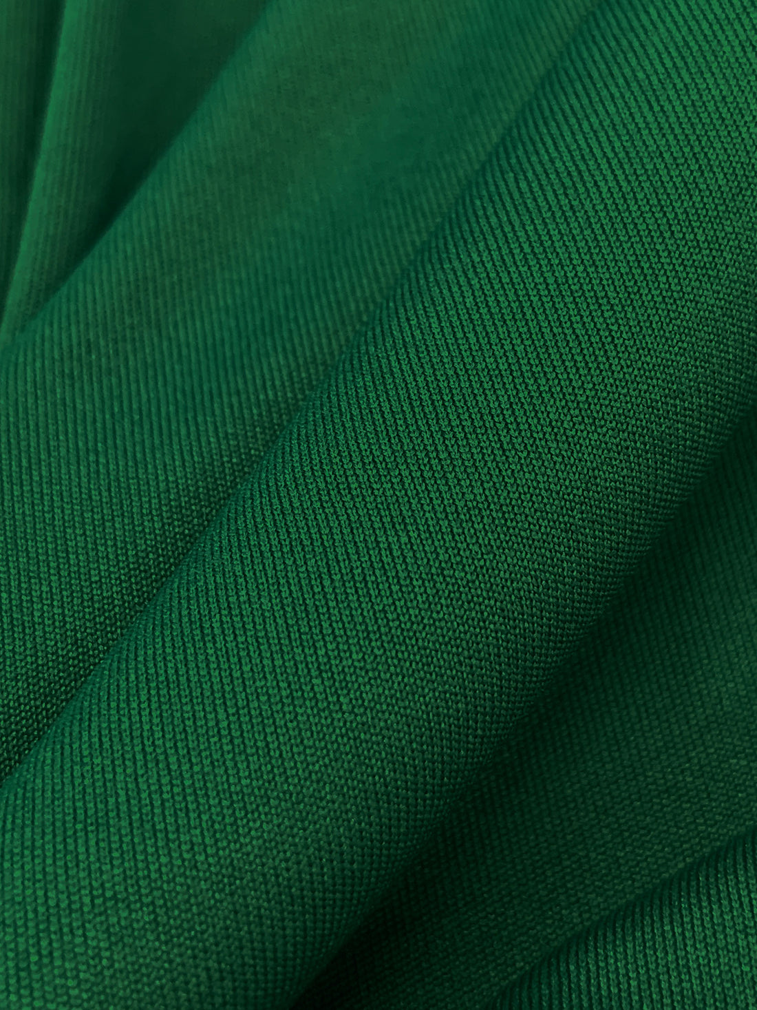 Dark Spring Green 100% Polyester Matte Performance Interlock Knit - Corbeaux Clothing - 54W