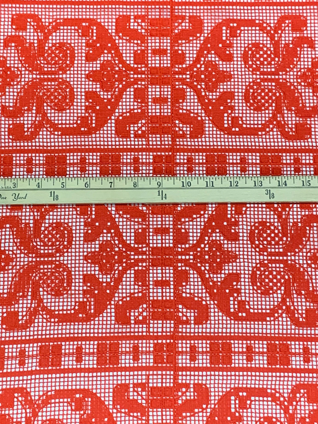 Maximum Red 100% Nylon Mirrored Novelty Lace - NY Designer - 50W
