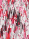 Flamingo/Bright Cherry Red/Iron Gray/Multi 100% Rayon Abstract Brushstroke Print Challis 58W