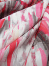 Flamingo/Bright Cherry Red/Iron Gray/Multi 100% Rayon Abstract Brushstroke Print Challis 58W