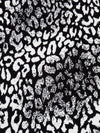 White/Black Polyester/Lycra Animal Jacquard Design Double Knit - Famous Dress Designer - 54W