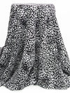 White/Black Polyester/Lycra Animal Jacquard Design Double Knit - Famous Dress Designer - 54W