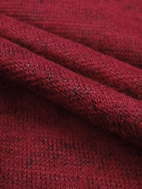 Wine Red Polyester/Lycra Heathered Hacci Sweater Knit 60W