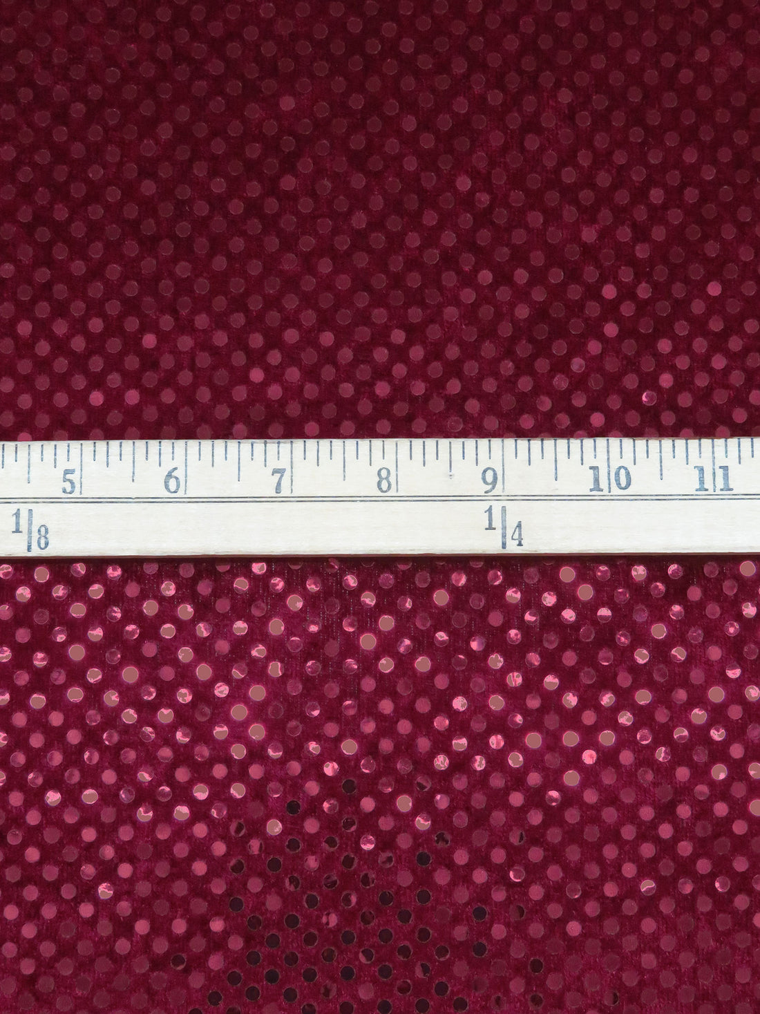 Dark Claret Polyester/Lycra Sequins On Velvet Knit 37W