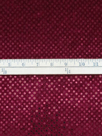 Dark Claret Polyester/Lycra Sequins On Velvet Knit 37W
