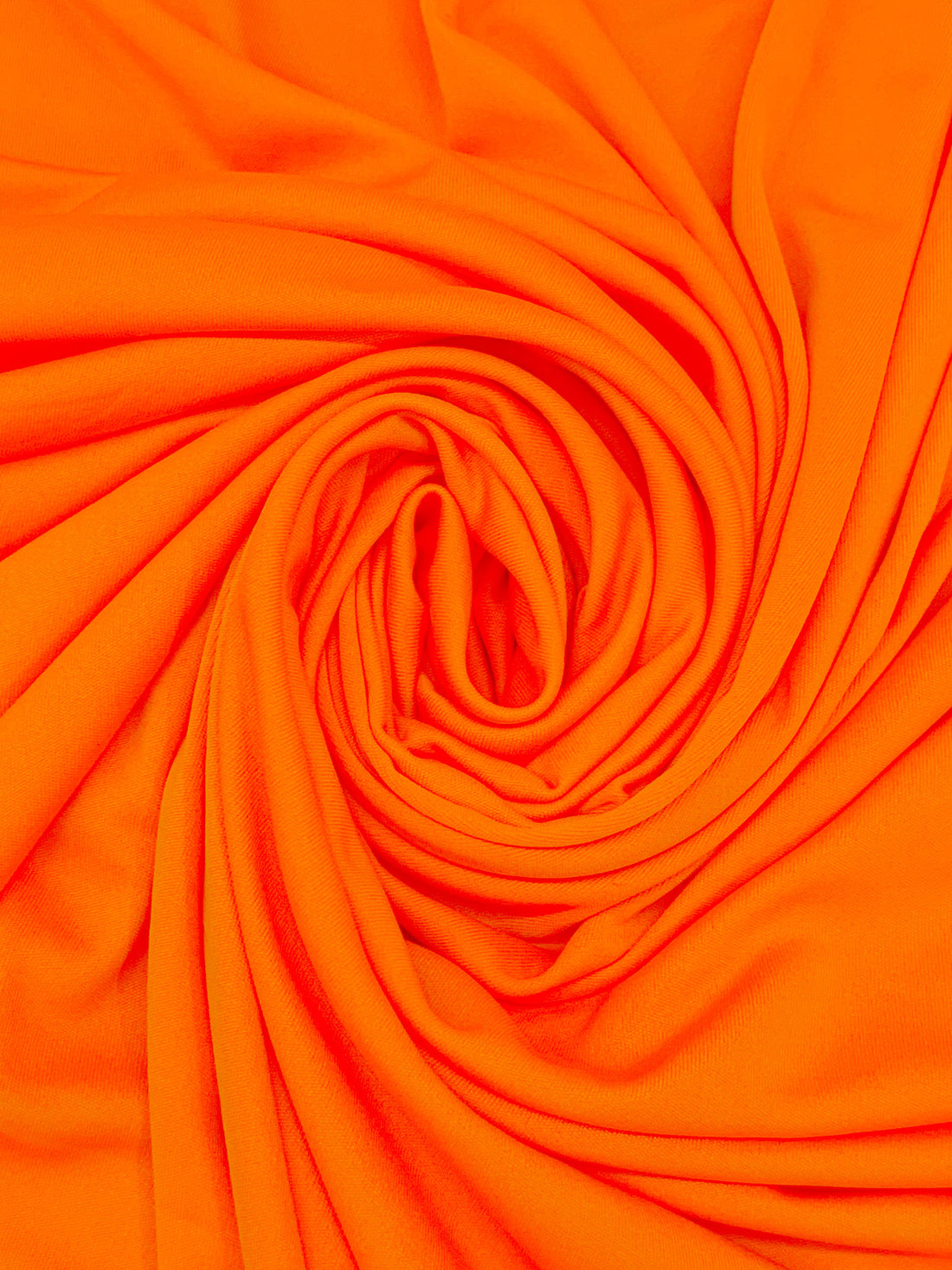 Vivid Orange 100% Polyester Matte Performance Interlock Knit - Corbeaux Clothing - 56W