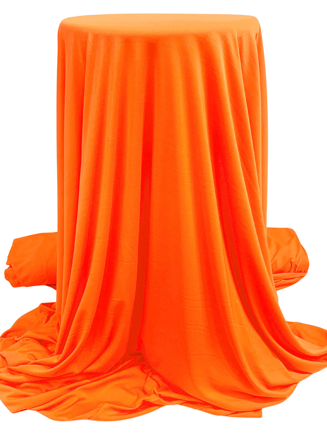 Vivid Orange 100% Polyester Matte Performance Interlock Knit - Corbeaux Clothing - 56W