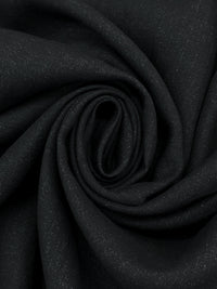 Black/Gunmetal 100% Linen Mid-Weight Woven 60W