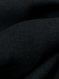 Black/Gunmetal 100% Linen Mid-Weight Woven 60W