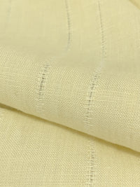 Cream 100% Linen Leno Weave Vertical Stripe Shirt-Weight Woven 60W