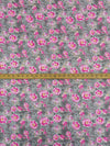 Flint Gray/Magenta/Marigold/Multi 100% Rayon Floral Print Challis 56W