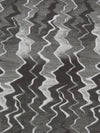 Graphite Gray/White/Iron Gray 100% Linen Vertical Grunge Zig Zag Print Linen 56W