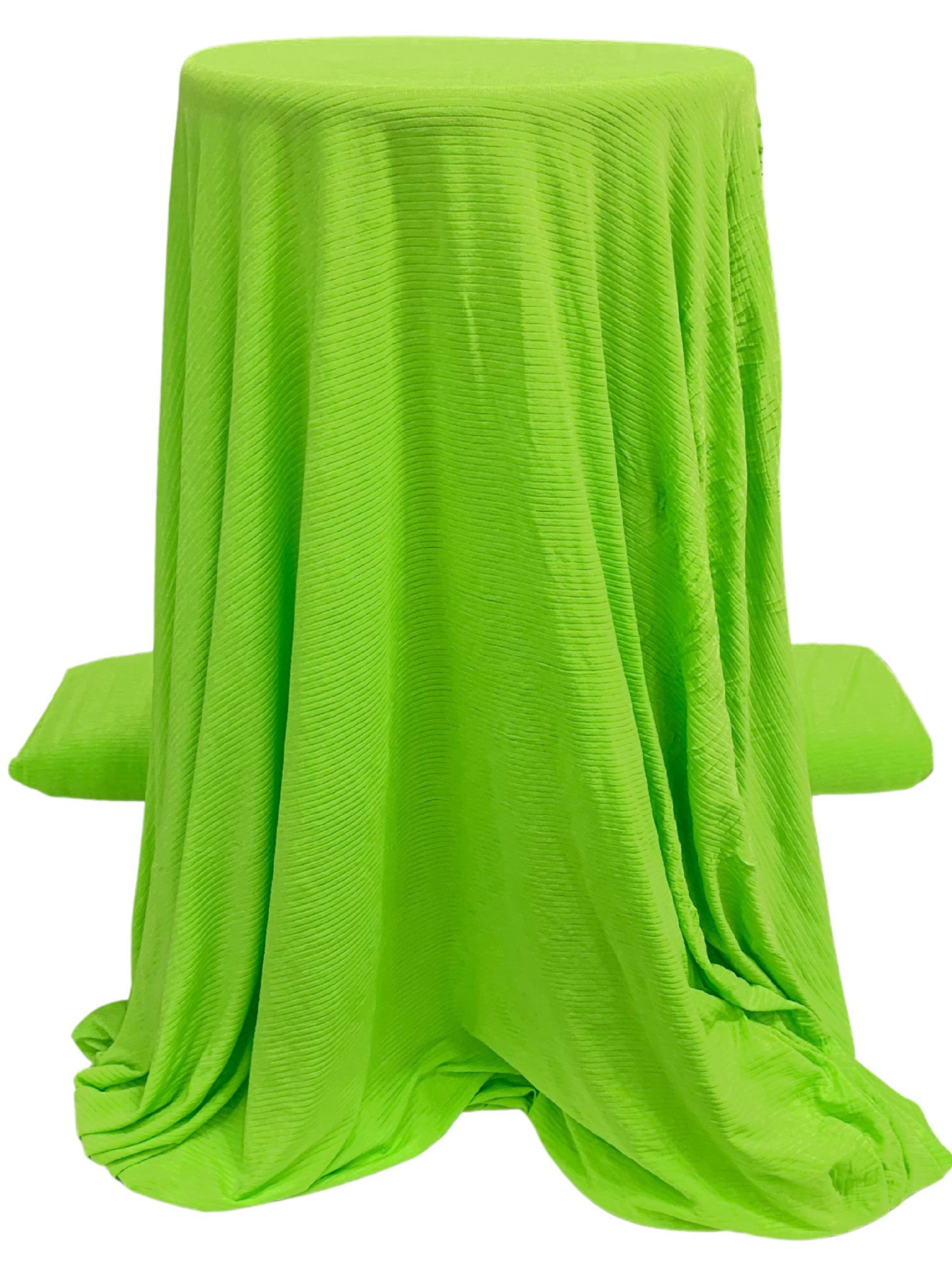 Vivid Lime Recycled Polyester/Polyester/Elastane Horizontal