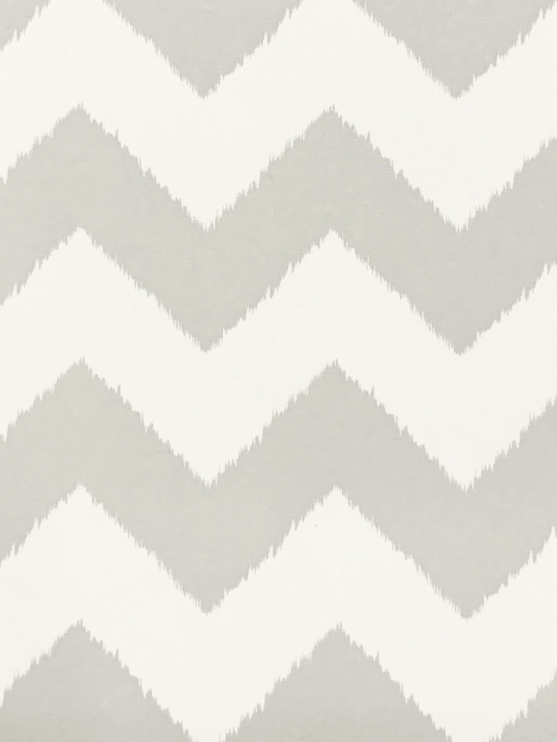 Eggshell/Silver Chalice Recycled Polyester/Spandex Ikat Chevron Print Brushed Activewear Knit - Corbeaux Clothing - 54W