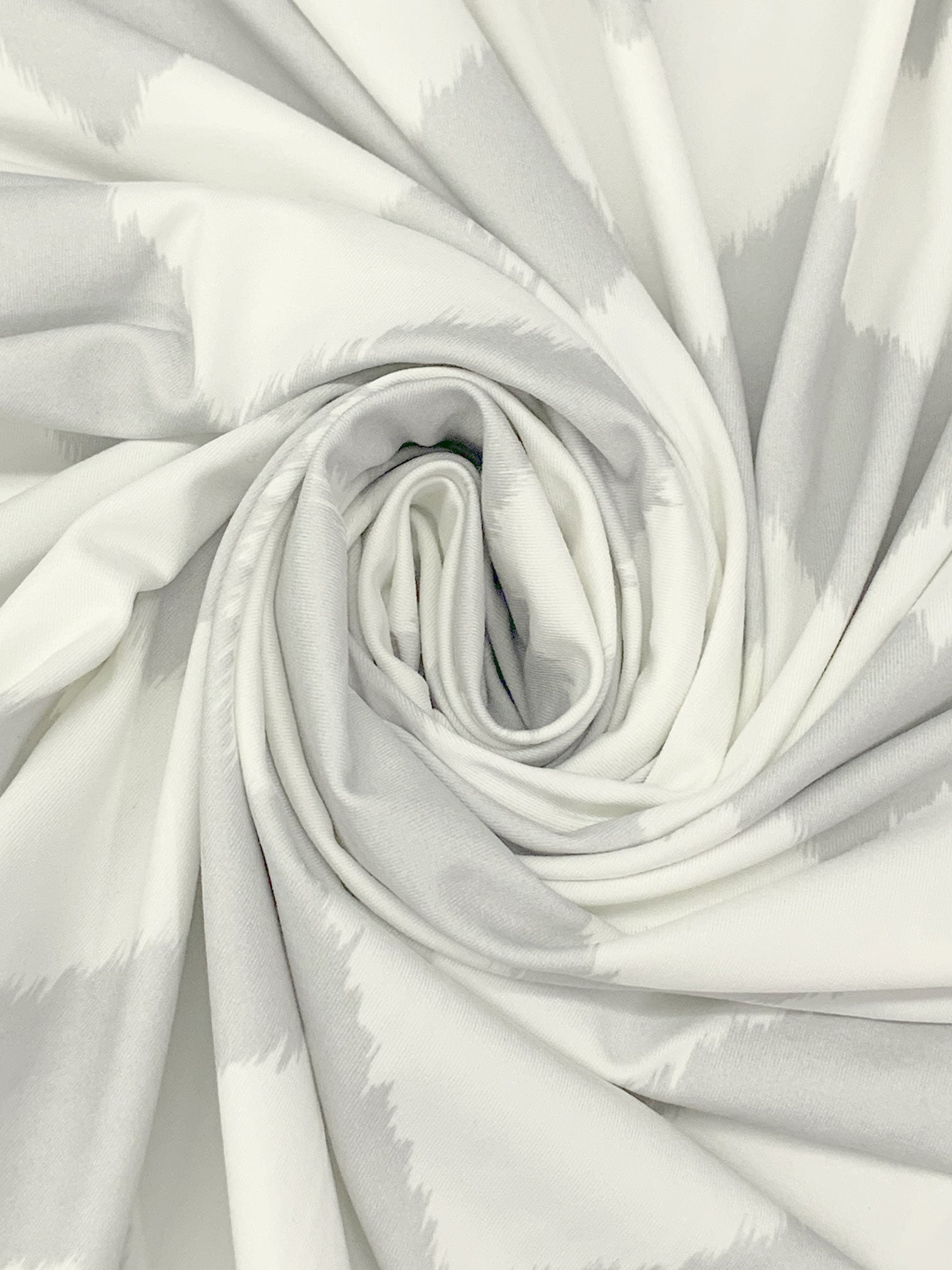 Eggshell/Silver Chalice Recycled Polyester/Spandex Ikat