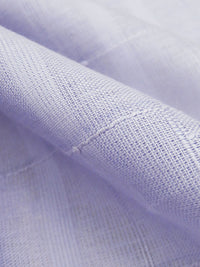 Light Periwinkle 100% Linen Leno Weave Plaid Shirt-Weight Woven 60W