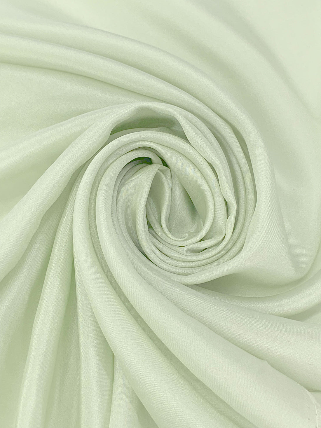 Soft Mint Julep 100% Silk Habotai - NY Designer - 44W