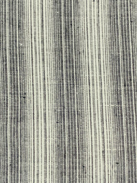 Alabaster/Black 100% Linen Vertical Stripe Mid-Weight Woven 60W