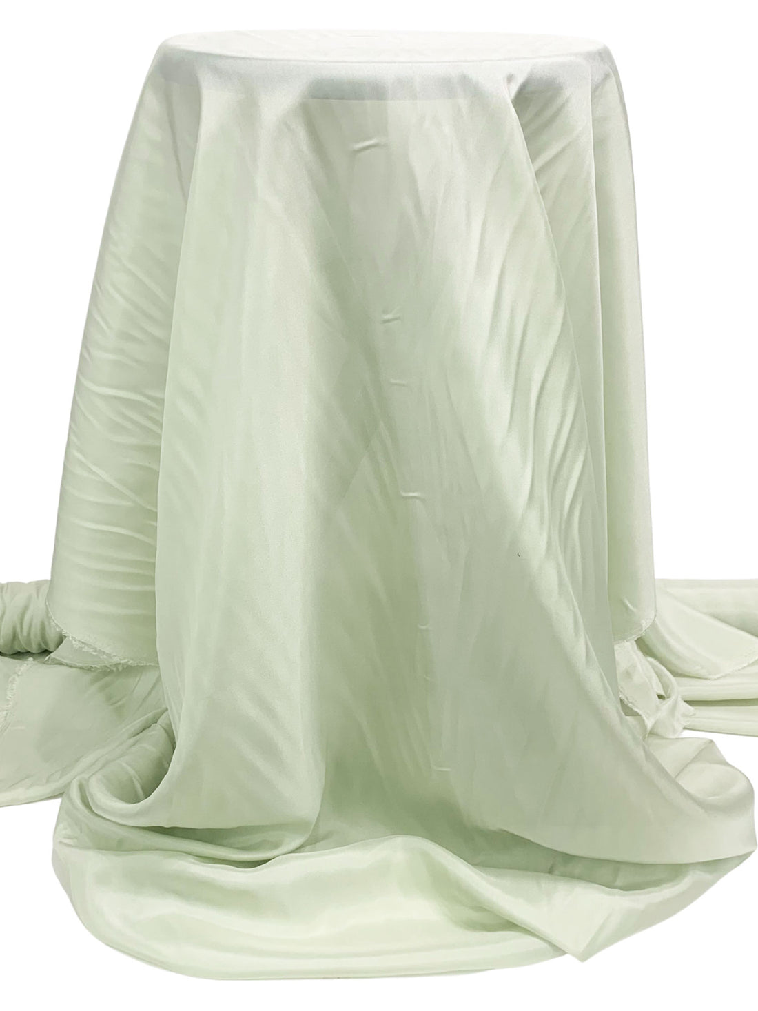 Soft Mint Julep 100% Silk Habotai - NY Designer - 44W