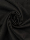 Muted Black 100% Linen Floral Jacquard Weave Mid-Weight Woven 60W