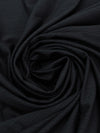 Raven Black Polyester/Lycra Horizontal Novelty Jacquard Stripe Knit - Famous Dress Designer - 38W