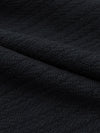 Raven Black Polyester/Lycra Horizontal Novelty Jacquard Stripe Knit - Famous Dress Designer - 38W