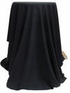 Raven Black Polyester/Lycra Horizontal Novelty Jacquard Stripe Knit - Famous Dress Designer - 38W