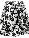White/Black 100% Linen Floral Print Shirt Weight Woven 56W