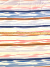 Dark Imperial Blue/Salmon Rose/Ginger Bronze/Multi 100% Polyester Horizontal Streaks Print Charmeuse 58W