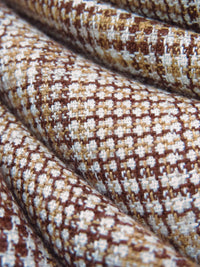 Chocolate/Dark Sand/Cream/Multi  100% Rayon Novelty Weave Suiting 60W